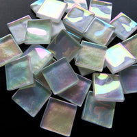 Kristall Wavy Irisierend 20mm Weiß