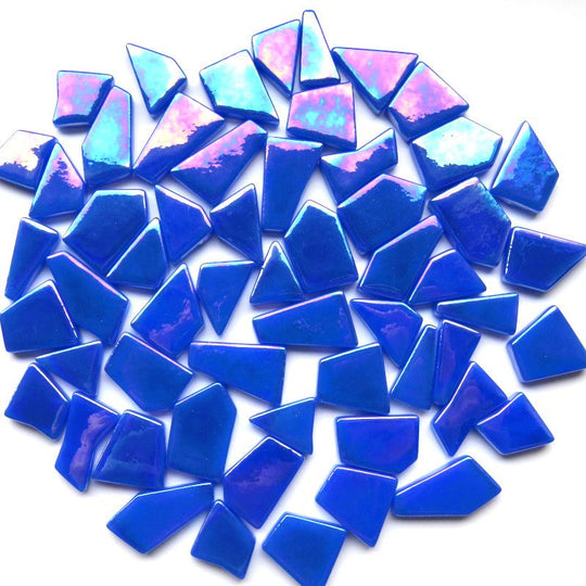 Ottoman Puzzle Irisierend  Brillantblau