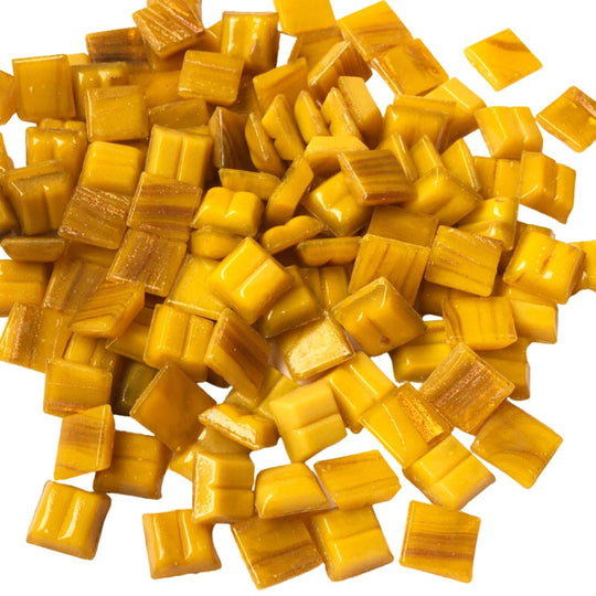 Gold Veined Glass Mosaic 10mm  Ochre