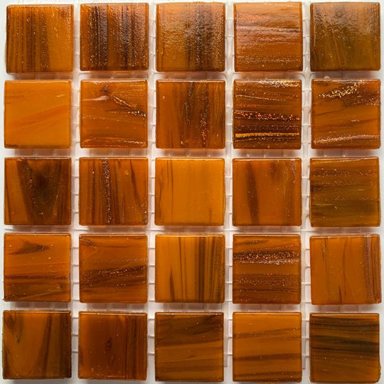 Glasmosaik Gold 20mm  Mandarin