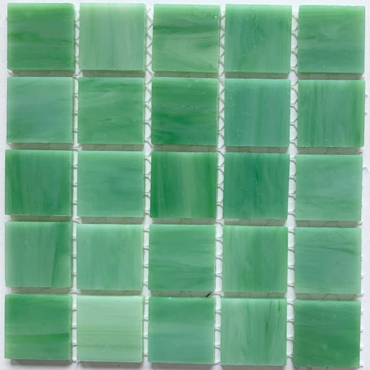 Glacier Tiffany Glass Mosaic 20mm  Moss Green