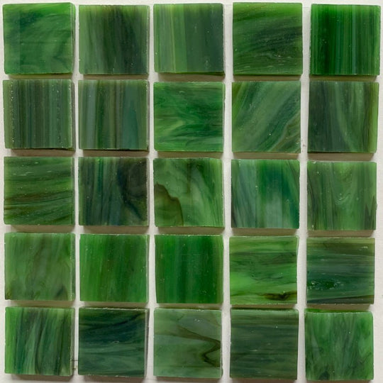 Glacier Tiffany Glass Mosaic 20mm  Olive Green