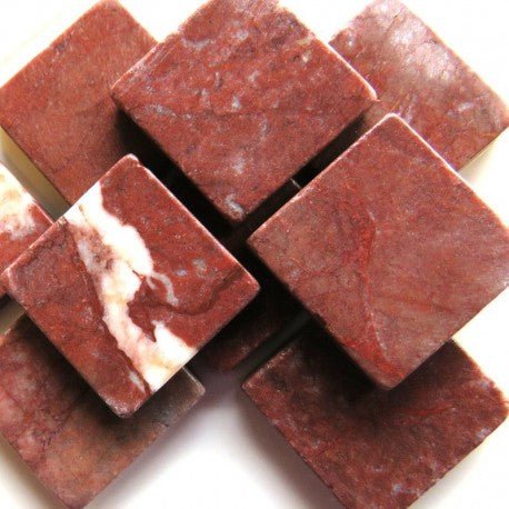 Verre Mosaique - glass mosaic -Glasmosaik-glasmozaïek-Marmer 20mm Rosso Verona - mosaicshop