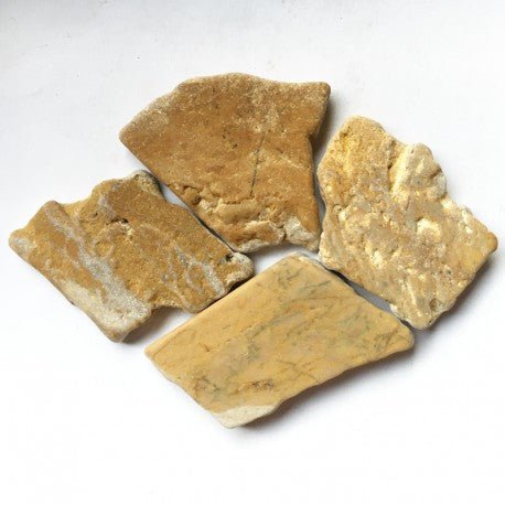 Verre Mosaique - glass mosaic -Glasmosaik-glasmozaïek-Marmer Polygoon Travertin Giallo - mosaicshop