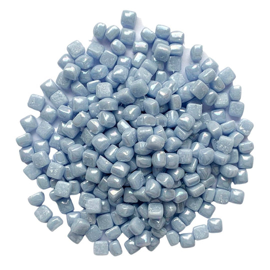 Micro Glass Cubes Iridised 4,8mm  Pale Blue