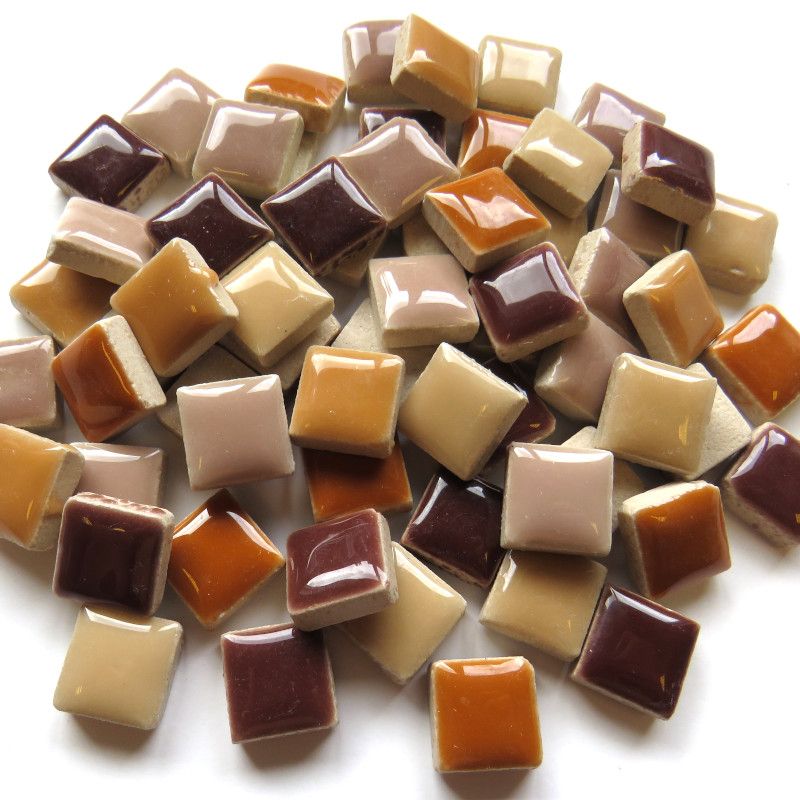 Keramická směs hnědo-krémové barvy 12 mm