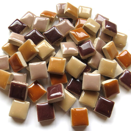 Keramická směs hnědo-krémové barvy 12 mm