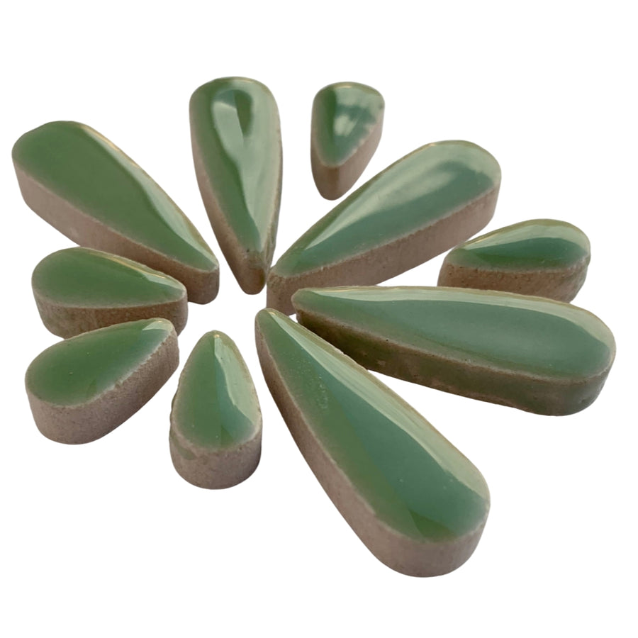 Mosaiksteinen Tropfen  Jade