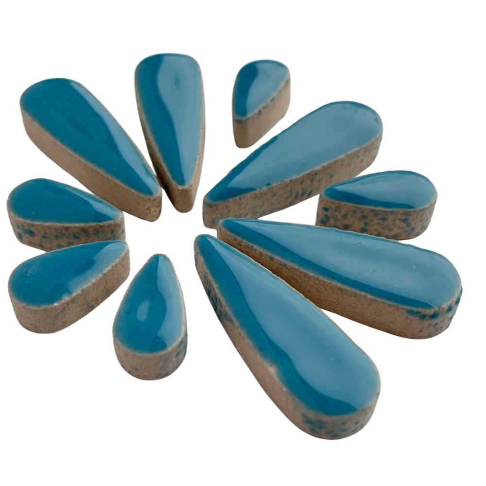 Mosaiksteinen Tropfen  Blau