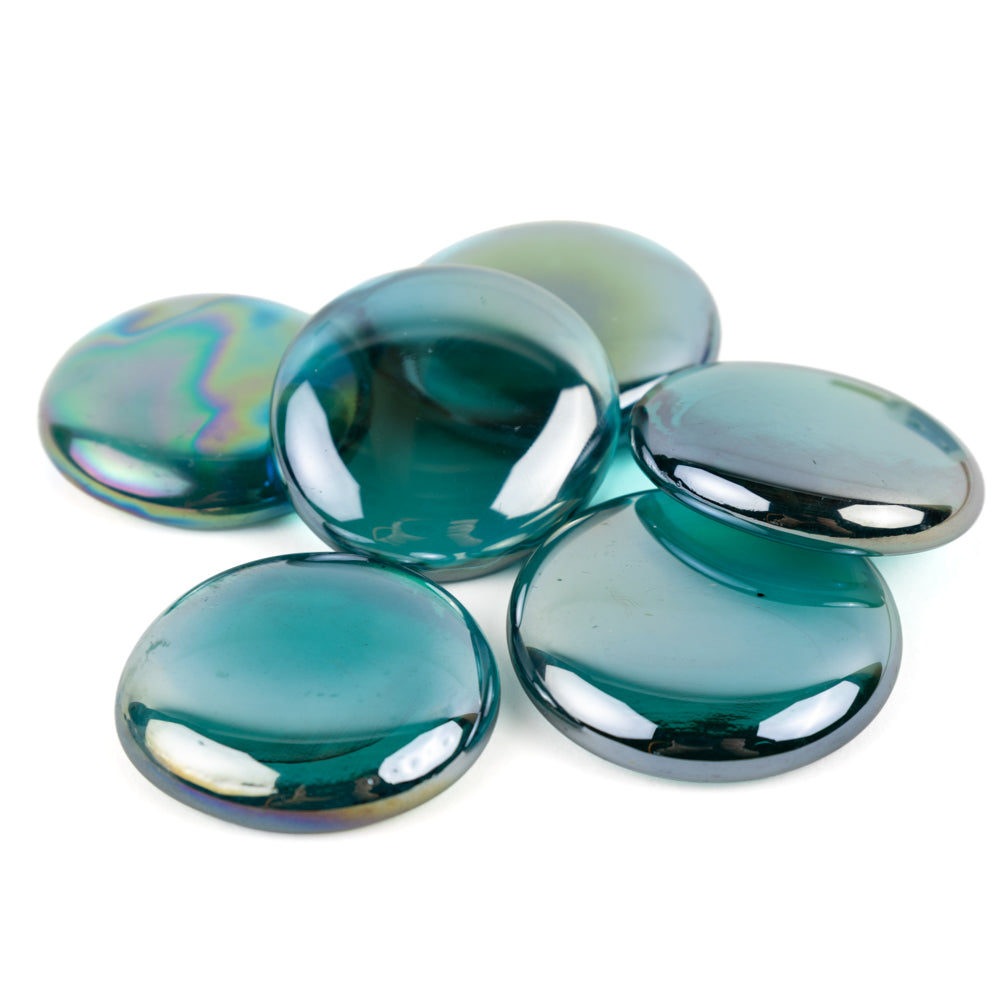 Glasnuggets XL 30-36mm Diamant-Cyan