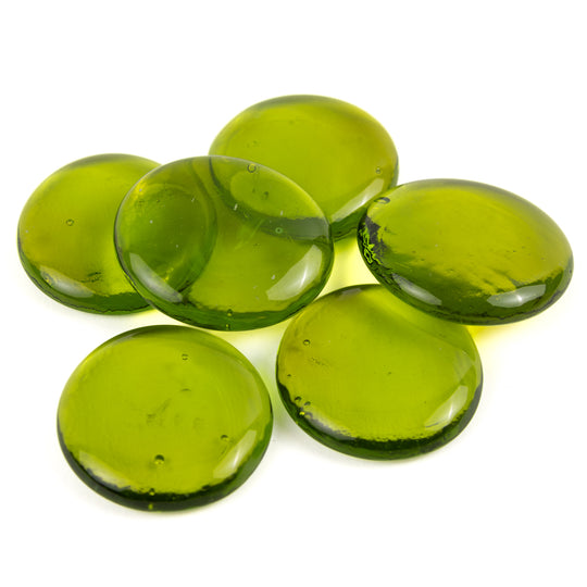 Skleněné kapky XL 30-36mm Křišťálové kiwi