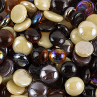 Glasdråber 16-20mm Karamel Mix