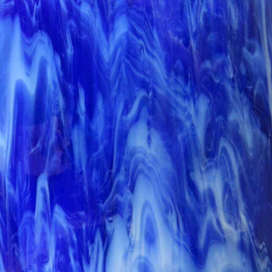 Glass Plate Blue Wispy