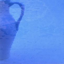 Skleněná deska Polomodrá