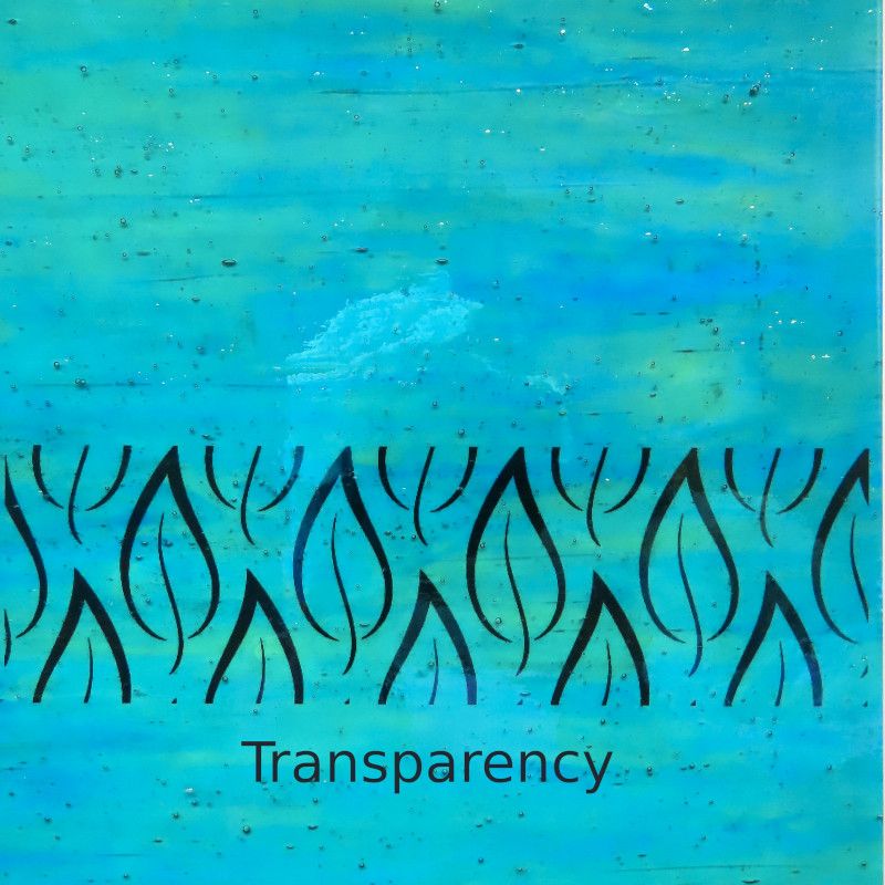 Glass Plate Teal Iridised