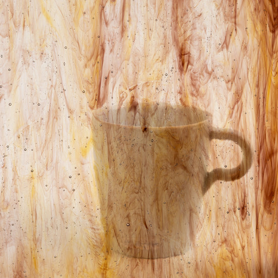 Glass Plate Brown Wispy