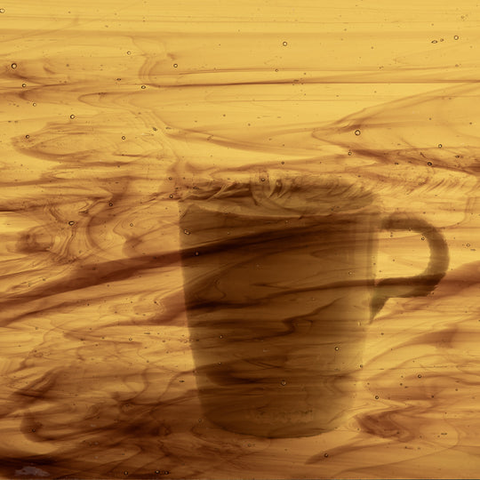 Glass Plate Mid Brown Wispy