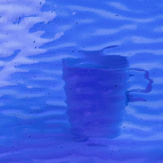 Glass Plate Blue Gentle Waves