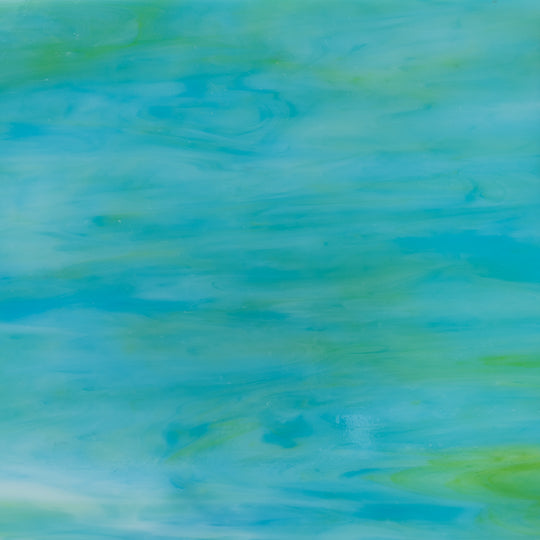 Glass Plate Teal Lime Opal
