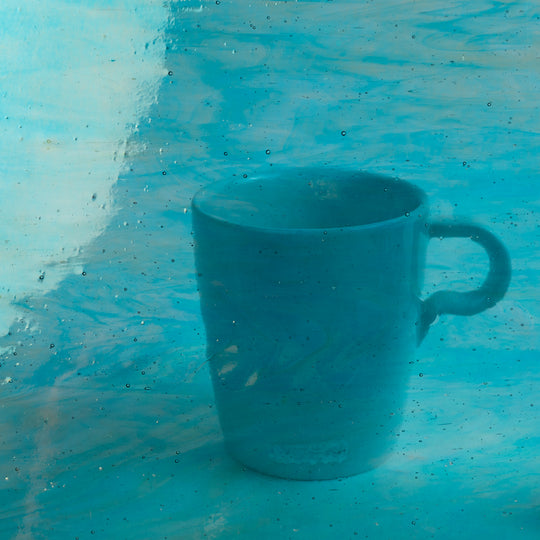 Glass Plate Teal Iridised
