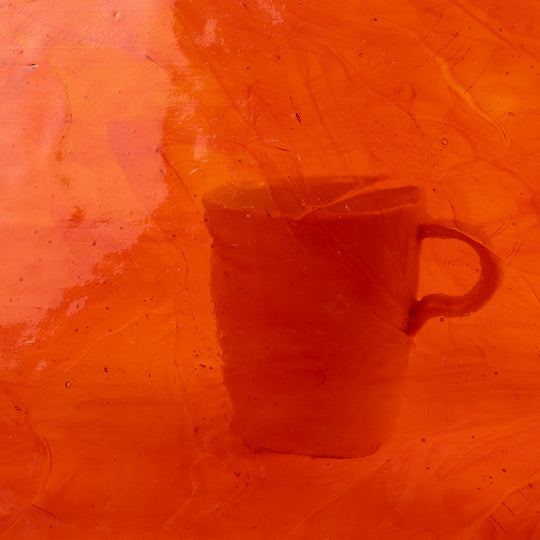 Glasplade Orange Stribet