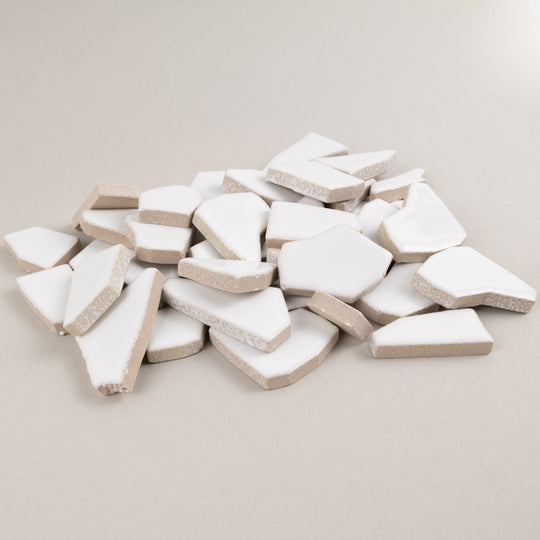 Keramické puzzle bílé
