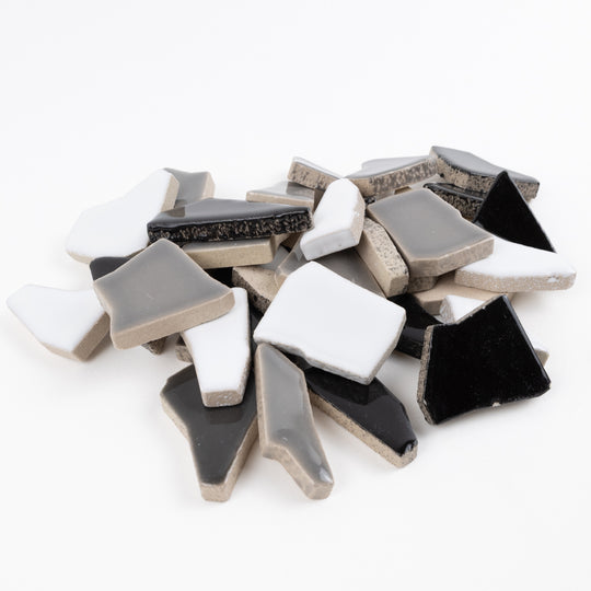 Keramické puzzle bílé
