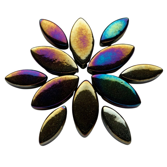 Ottoman květní okvětní plátky perleť černá