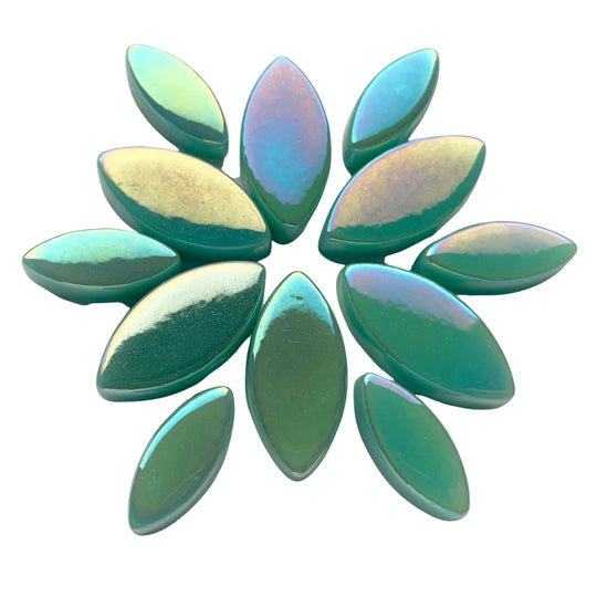 Ottoman Květinové okvětní plátky Perleť Světle azurová