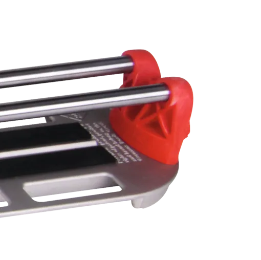 Detail of the guide bars and support of the Rubi STAR 42 tile cutter