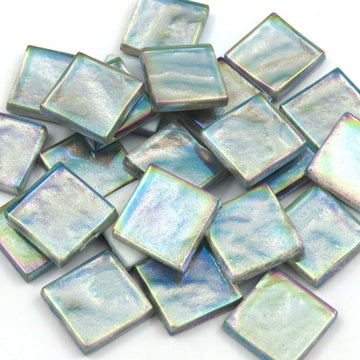 Crystal Wavy Iridescent 20mm Silver