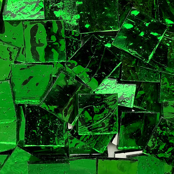 Mirror 20mm  Green Wavy