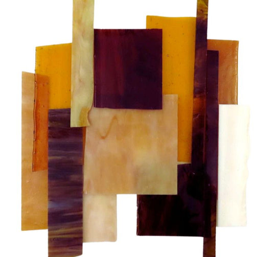 Skleněné střepy XL Jantarové