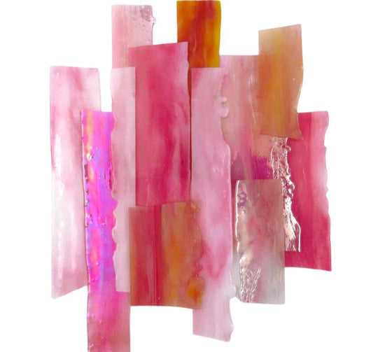 Glasscherben XL Rosamix