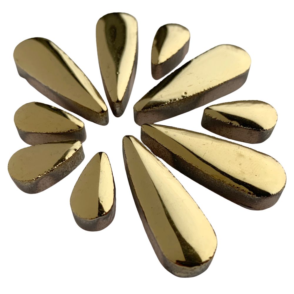 Mosaiksteinen Tropfen  Gold