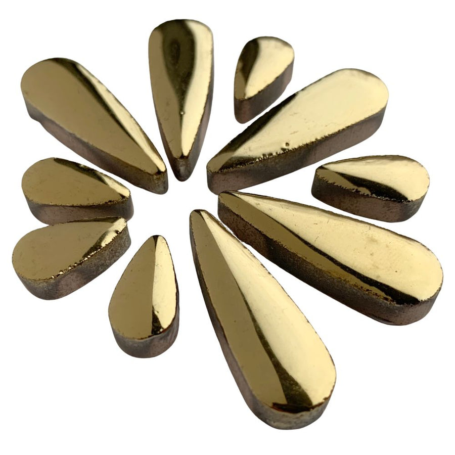 Mosaiksteinen Tropfen  Gold