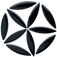 Mosaiksteinen Ellipse  Schwarz
