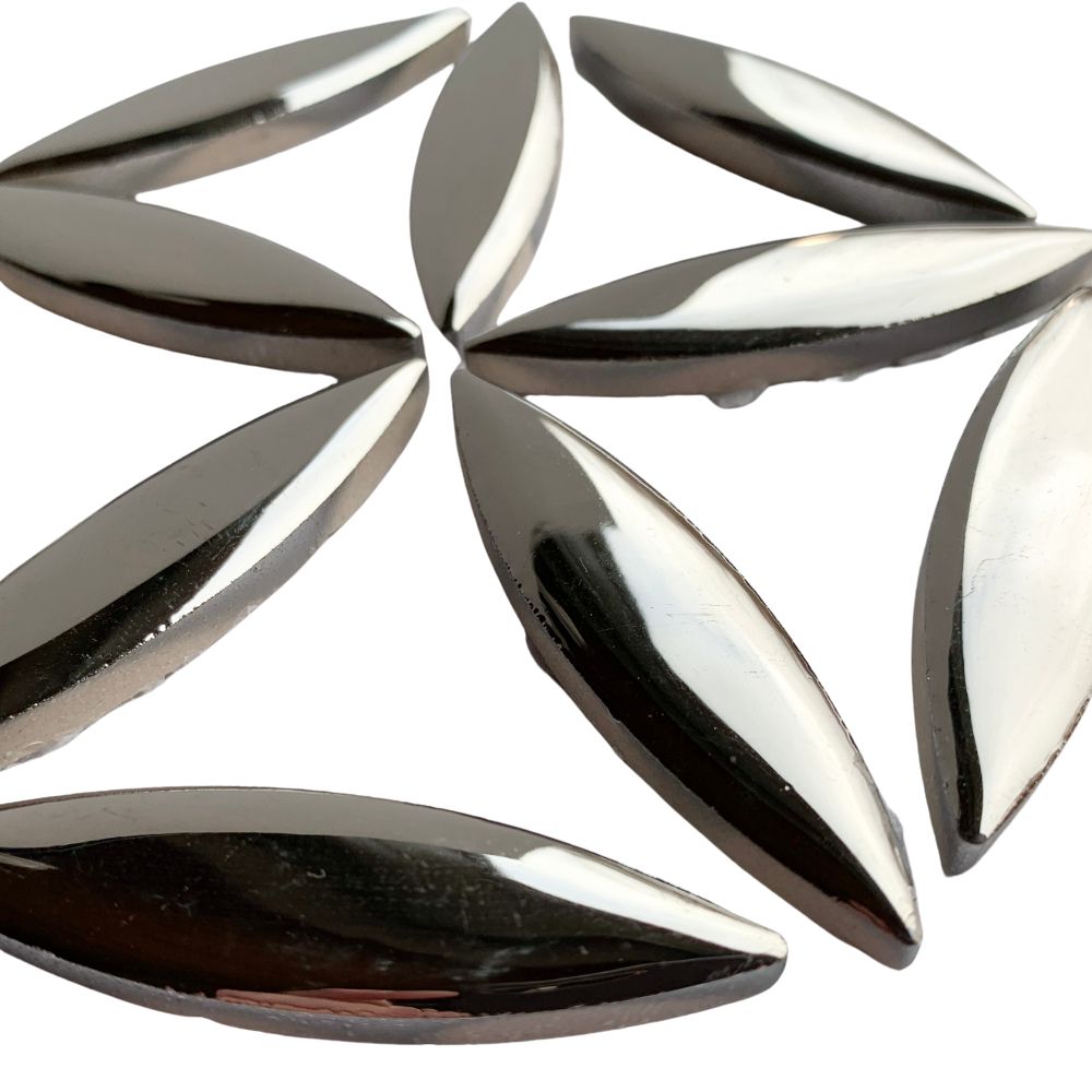Mosaiksteinen Ellipse  Silber
