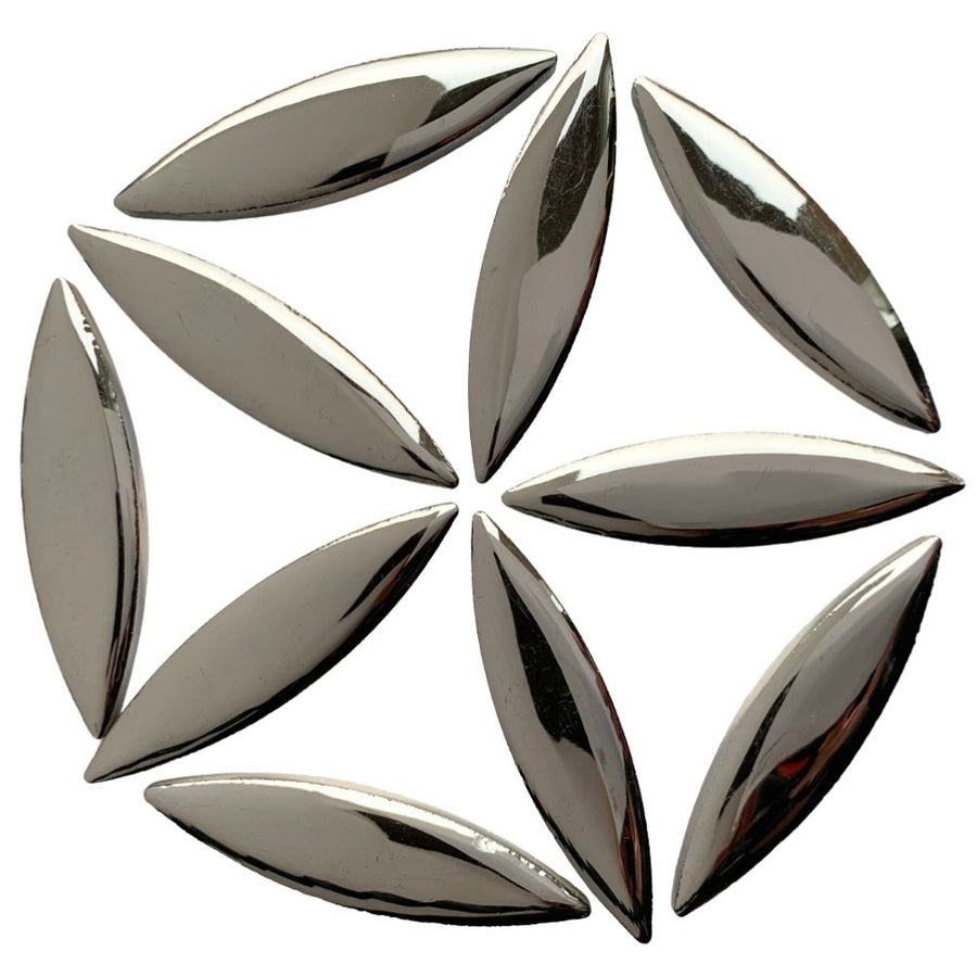 Mosaiksteinen Ellipse  Silber