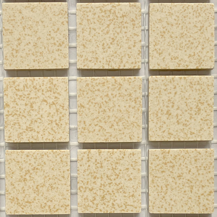 Winckelmans Jaune 202 Mouchetés – matné mozaikové dlaždice 20x20 mm na síťce