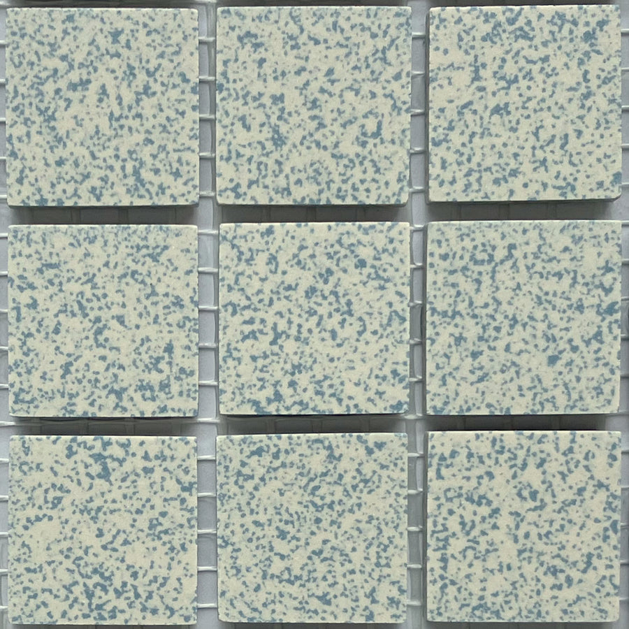 Winckelmans Bleu 208 Mouchetés – matné mozaikové dlaždice 20x20 mm na síťce