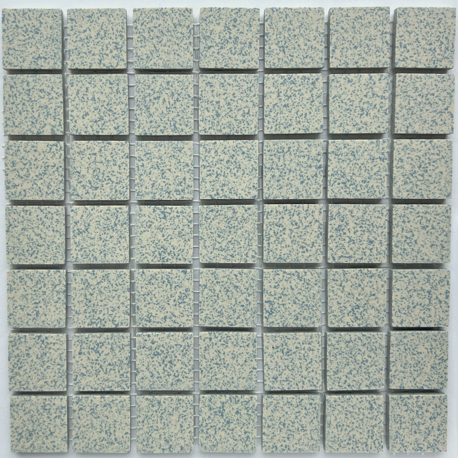 Winckelmans Bleu 208 Mouchetés – matné mozaikové dlaždice 20x20 mm na síťce
