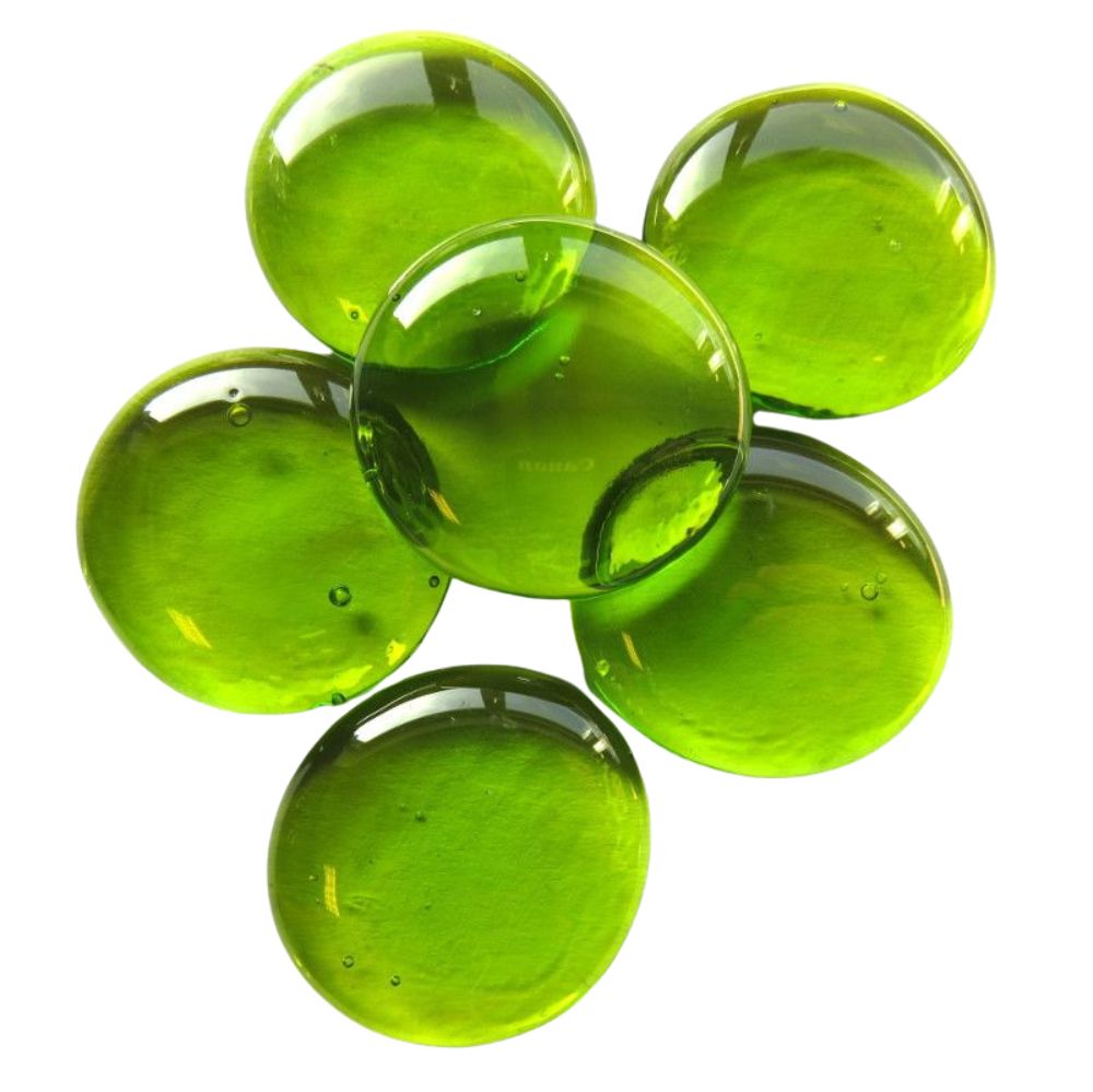 Skleněné kapky XL 30-36mm Křišťálové kiwi