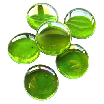 Skleněné kapky XL 30-36mm Diamantové kiwi
