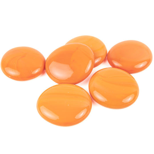 Skleněné kapky XL 30-36mm Oranžové