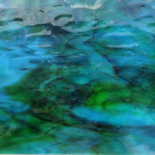 Skleněná deska Pávový lesk Vlnitý