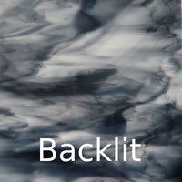 Glasplatte Mit Schwarzem Jaspis-Wirbel