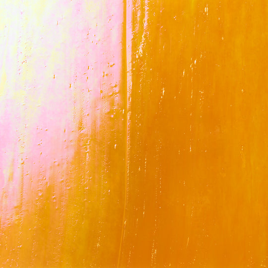Glass Plate Orange Iridescent