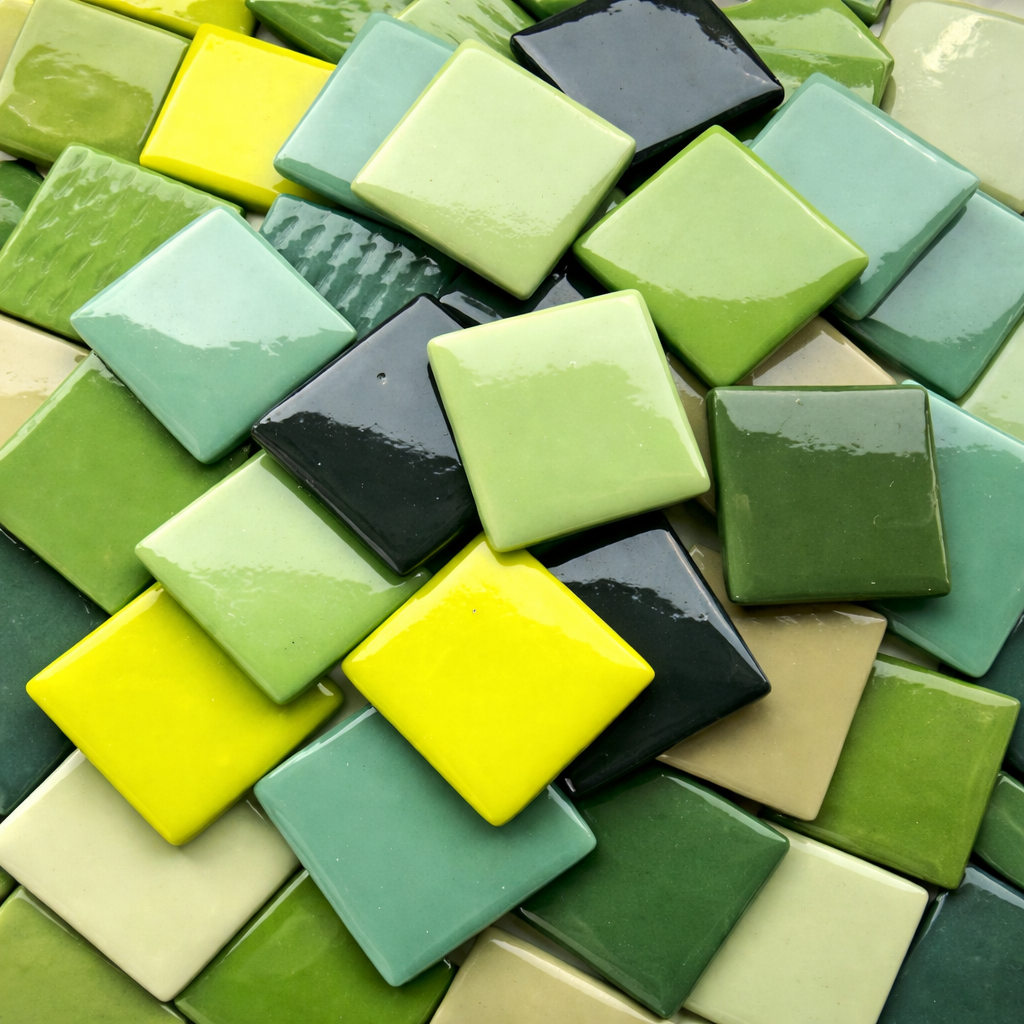 Pâte de Verre 25mm  zeleny směs