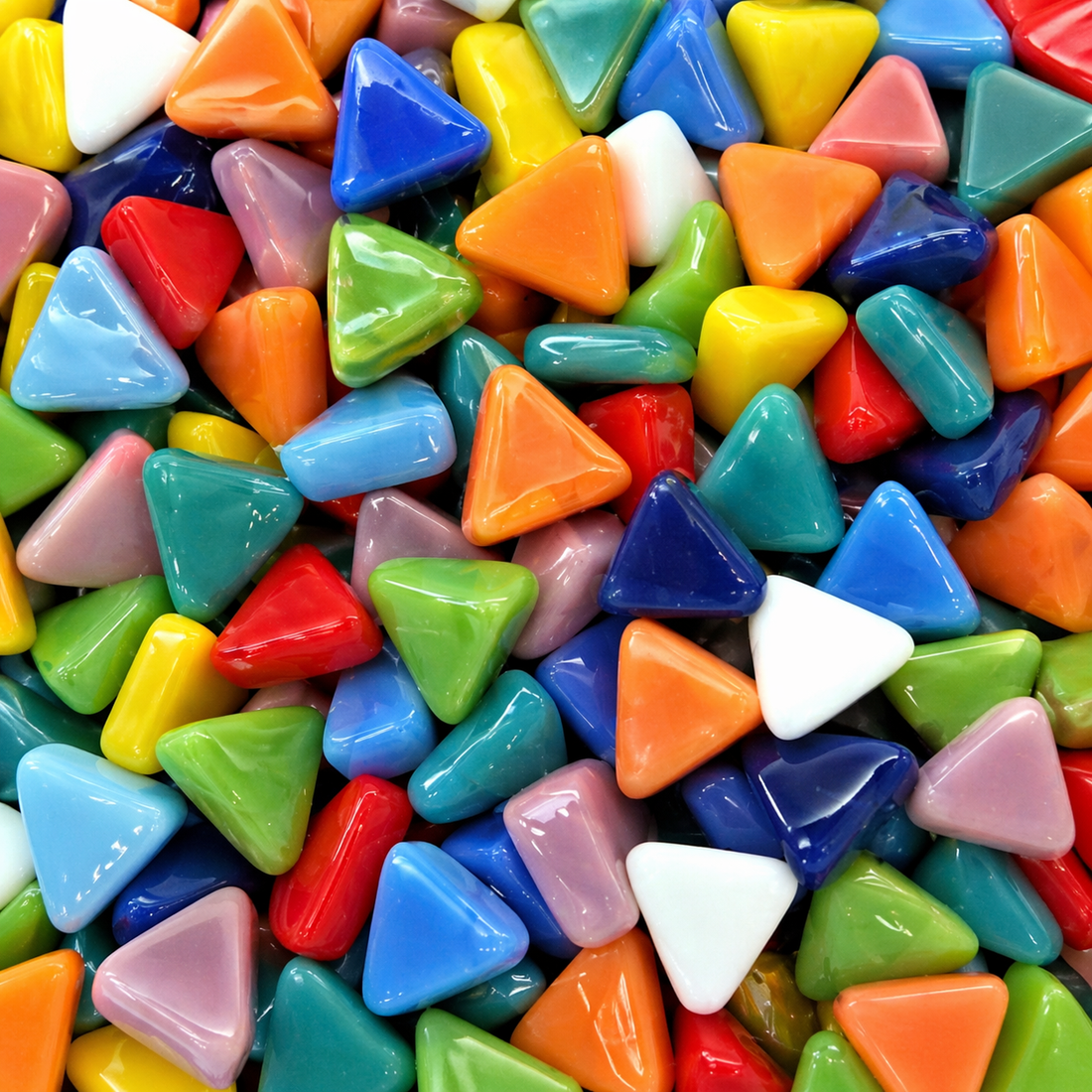 Mini Glass Mosaic Triangle Tropical Mix